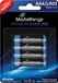 MediaRange Batterien Typ "AAA" 1,5 Volt - VE = 4 Stück - MRBAT101